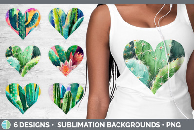 CACTUS HEARTS CLIPART | SUBLIMATION DESIGNS