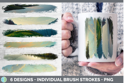 Lake Brush Strokes PNG | Sublimation Designs