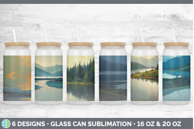 Lake Glass Can | Sublimation Beer Mason Jar