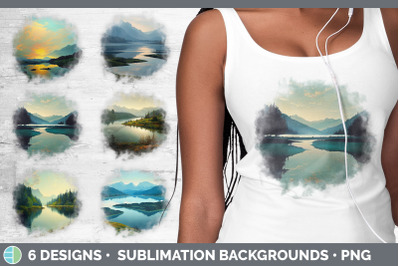 Lake Background | Grunge Sublimation Backgrounds