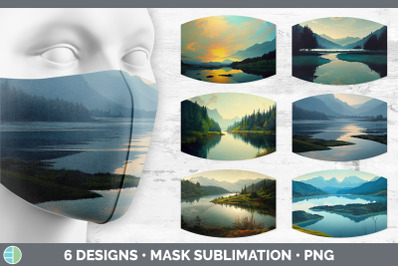 Lake Mask | Sublimation Bundle Face Mask Designs