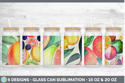 Fruit Glass Can | Sublimation Beer Mason Jar