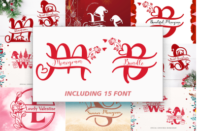 Monogram Font Bundle