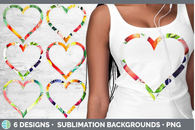 Fruit Heart Frame Clipart | Sublimation Designs