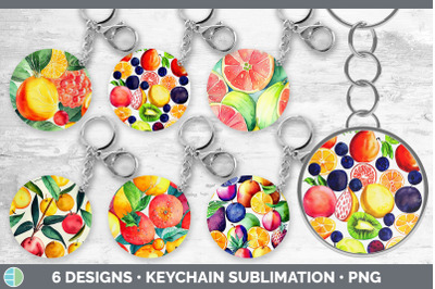 Fruit Keychain Bundle | Keyring Sublimation Designs