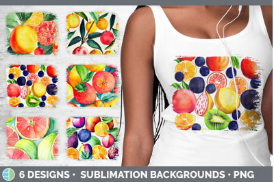 Fruit Distressed Sublimation Background Panel