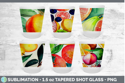 Fruit Shot Glass Sublimation | Shot Glass 1.5oz Tapered