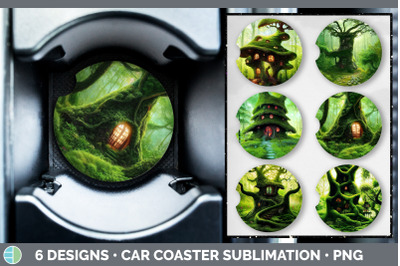 Tree House Car Coaster | Sublimation Designs Bundle