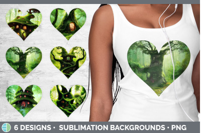 Tree House Hearts Clipart | Sublimation Designs