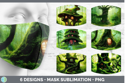 Tree House Mask | Sublimation Bundle Face Mask Designs