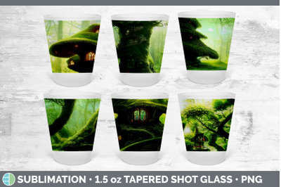 Tree House Shot Glass Sublimation | Shot Glass 1.5oz Tapered