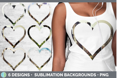 Castle Ruins Heart Frame Clipart | Sublimation Designs