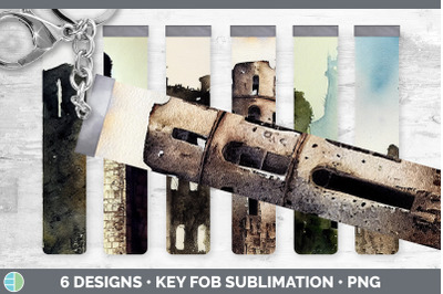 Castle Ruins Key Fob | Wristlet Sublimation