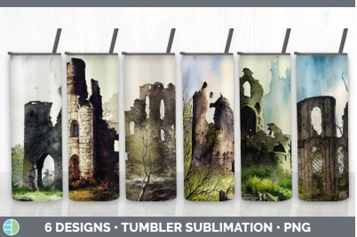 Castle Ruins Tumbler Sublimation Bundle