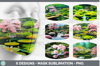 Japanese Garden Mask | Sublimation Bundle Face Mask Designs