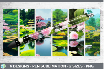 Japanese Garden Pen Wraps | Epoxy Sublimation Bundle