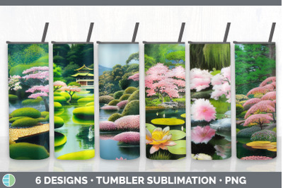 Japanese Garden Tumbler Sublimation Bundle