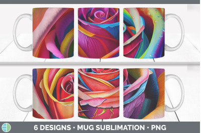 Rainbow Roses Mug Sublimation