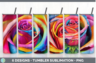 Rainbow Roses Tumbler Sublimation Bundle