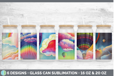 Hot Air Balloon Glass Can | Sublimation Beer Mason Jar