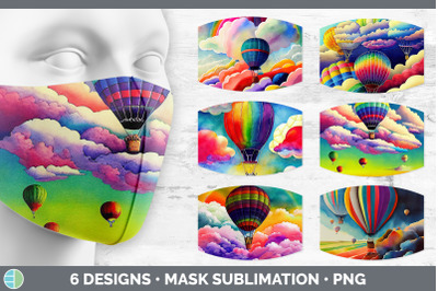 Hot Air Balloon Mask | Sublimation Bundle Face Mask Designs