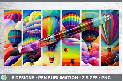 Hot Air Balloon Pen Wraps | Epoxy Sublimation Bundle