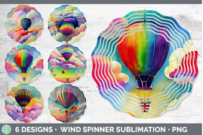 Hot Air Balloon Wind Spinner | Sublimation Designs Bundle