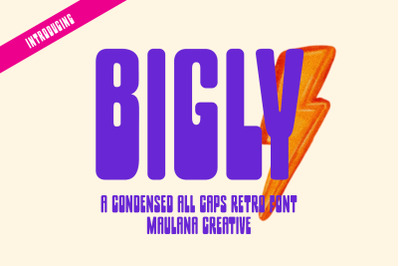 Bigly Condensed Retro Font