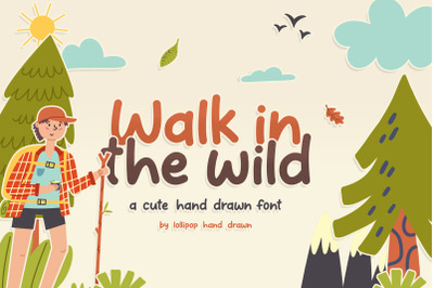 Walk in the Wild (Cute Fonts, Kids Fonts, Craft Fonts)