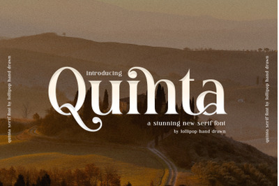 Quinta Serif (Serif Fonts, Classic Fonts, Elegant Fonts)