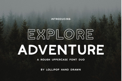 Explore Adventure Font (Rough Fonts, Cool Fonts, Logo Fonts)