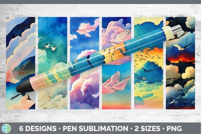 Birds Flying Pen Wraps | Epoxy Sublimation Bundle