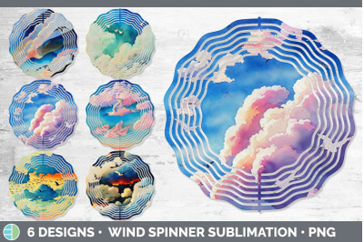 Birds Flying Wind Spinner | Sublimation Designs Bundle