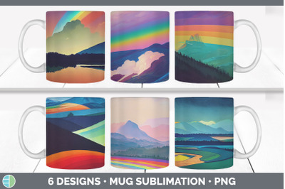 Rainbow Mountains Mug Sublimation