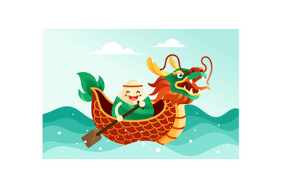 Chinese rice dumplings in dragon boat festival