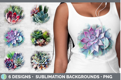 Succulents Background | Grunge Sublimation Backgrounds