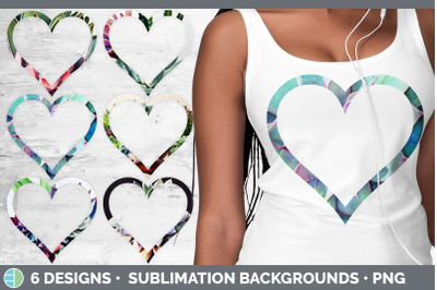 Succulents Heart Frame Clipart | Sublimation Designs