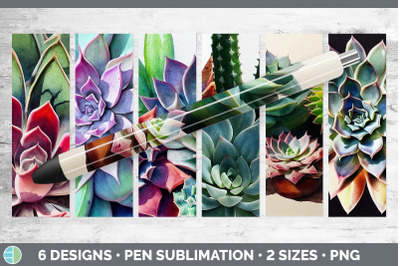 Succulents Pen Wraps | Epoxy Sublimation Bundle