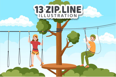 13 Zip Line Illustration