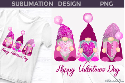 Happy Valentines Day | Gnome Valentines Day Sublimation