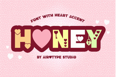 Honey - Display Font with Heart Accent