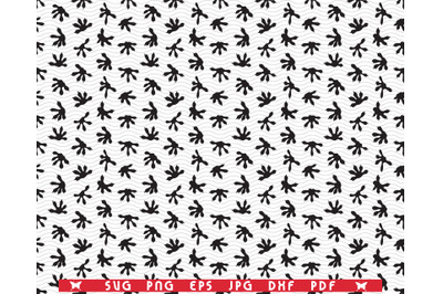 SVG Lizards Tracks, Seamless Pattern, Digital clipart