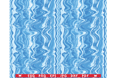 SVG Blue Swirl Waves, Seamless Pattern digital clipart