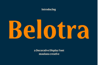 Belotra Decorative Display Font