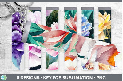 Peonies Key Fob | Wristlet Sublimation