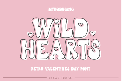 WILD HEARTS Retro Valentine Font