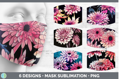 Chrysanthemums Mask | Sublimation Bundle Face Mask Designs