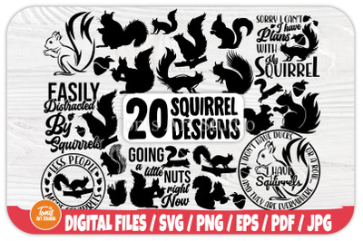 Squirrel SVG Cut Files | Squirrel Svg Bundle | Squirrel Clipart | Squi