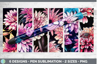 Chrysanthemums Pen Wraps | Epoxy Sublimation Bundle