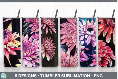 Chrysanthemums Tumbler Sublimation Bundle